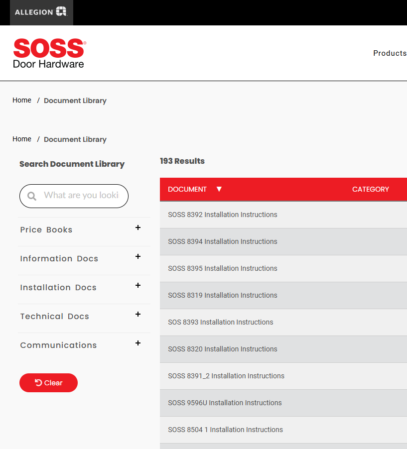 SOSS Document Library