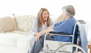 elderly senior in wheelchair