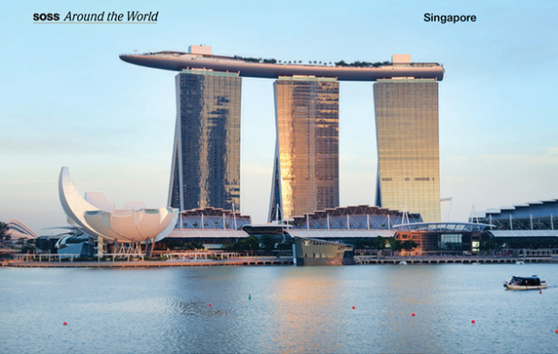 Famous hotel in Singapore recognized as using the Soss Invisible Hinge