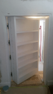 SOSS Invisible Hinges for Doors are ideal for this book case door