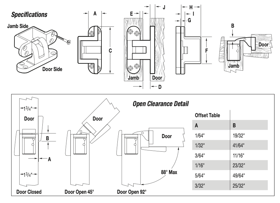 SOSS 518 Dimension Specifications