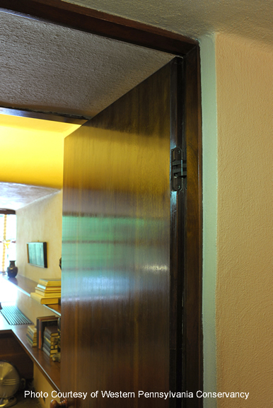 SOSS Hinges in a door in Frank Lloyd Wright Fallingwater House