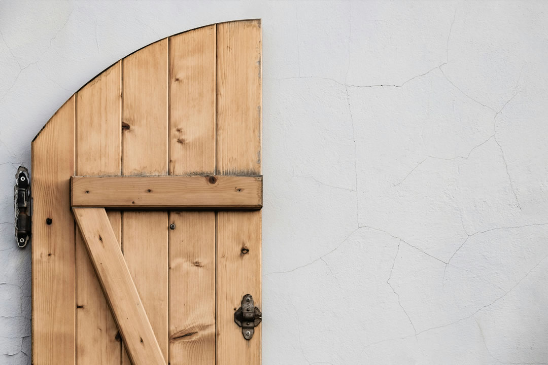 butt hinges on an old door